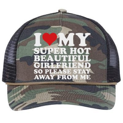 I Love My Hot Girlfriend Funny Retro Rope Trucker Hat Cap