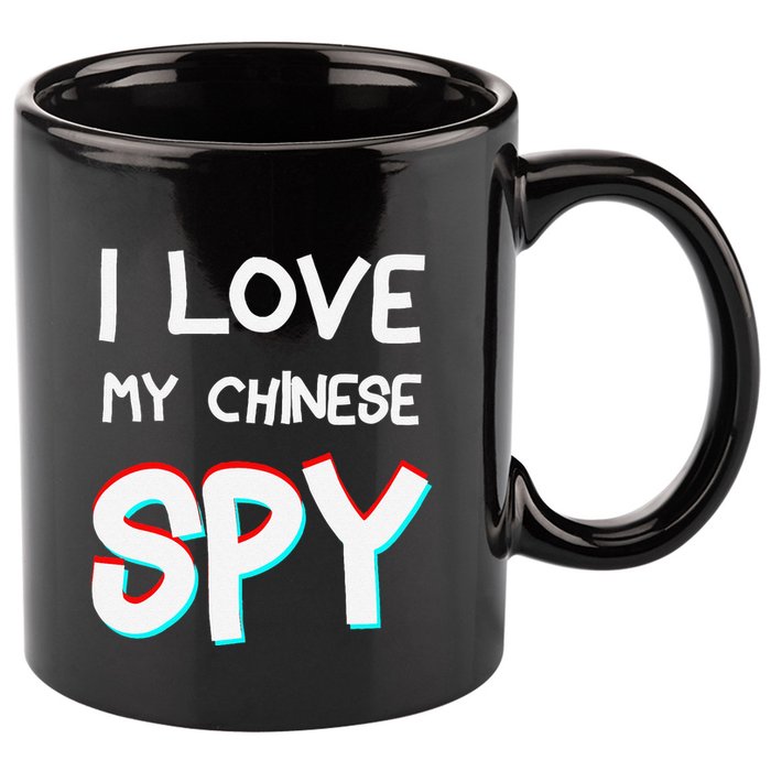 I Love My Chinese Spy Funny Playful Humor Design 11oz C Handle Ceramic Mug