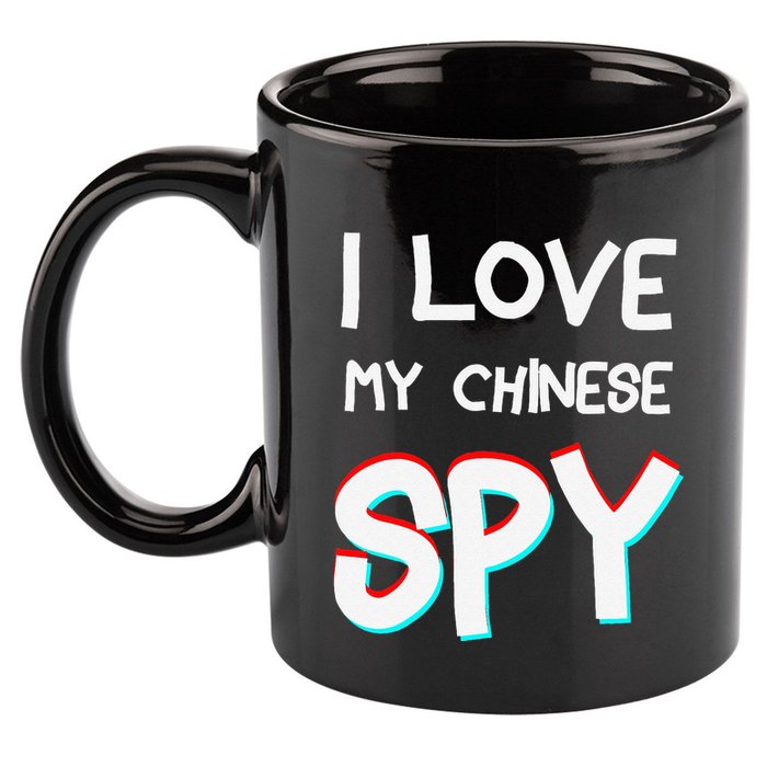 I Love My Chinese Spy Funny Playful Humor Design 11oz C Handle Ceramic Mug