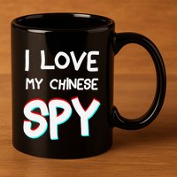 I Love My Chinese Spy Funny Playful Humor Design 11oz C Handle Ceramic Mug