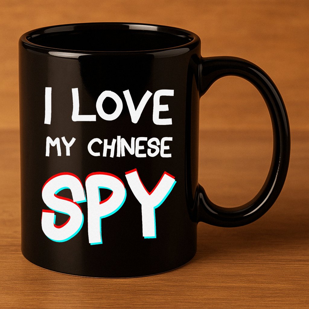 I Love My Chinese Spy Funny Playful Humor Design 11oz C Handle Ceramic Mug