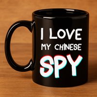 I Love My Chinese Spy Funny Playful Humor Design 11oz C Handle Ceramic Mug