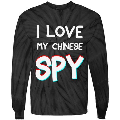 I Love My Chinese Spy Funny Playful Humor Design Tie-Dye Long Sleeve Shirt