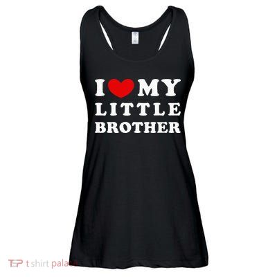 I Love My Little Brother I Heart My Little Brother Ladies Essential Flowy Tank