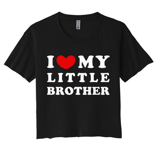 I Love My Little Brother I Heart My Little Brother Crop Top