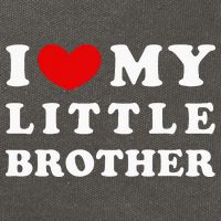 I Love My Little Brother I Heart My Little Brother Cotton Canvas Backpack