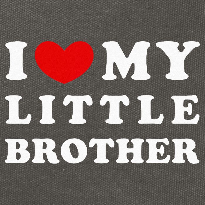I Love My Little Brother I Heart My Little Brother Cotton Canvas Backpack