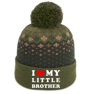 I Love My Little Brother I Heart My Little Brother The Baniff Cuffed Pom Beanie