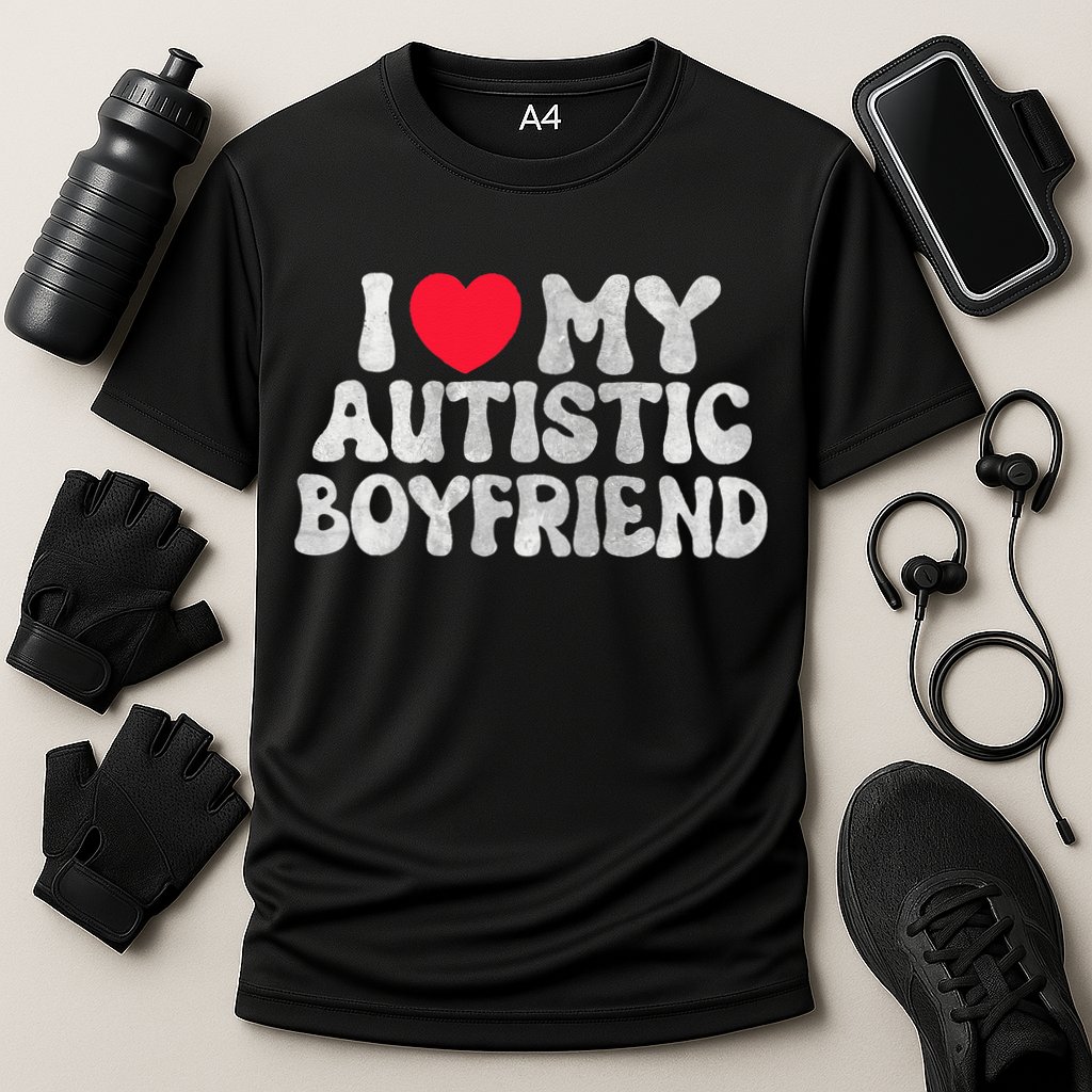 I Love My Autistic Boyfriend I Heart My Autistic Boyfriend Cooling Performance Crew T-Shirt