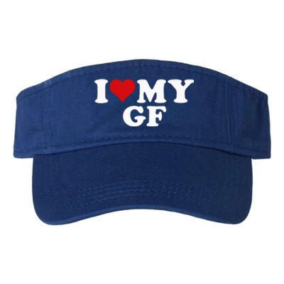 I Love My Hot Girlfriend I Heart My Hot Girlfriend Gf Valucap Bio-Washed Visor