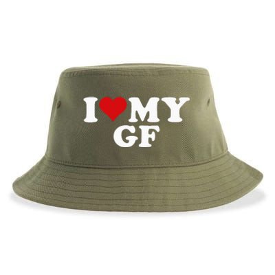 I Love My Hot Girlfriend I Heart My Hot Girlfriend Gf Sustainable Bucket Hat