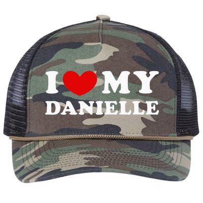 I Love My Danielle I Heart My Danielle Retro Rope Trucker Hat Cap