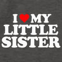 I Love My Little Sister Heart Funny Fun Gift Tee Vector Backpack