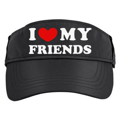 I Love My Friends I Heart My Friends Adult Drive Performance Visor