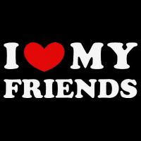 I Love My Friends I Heart My Friends 16 in Basic Backpack