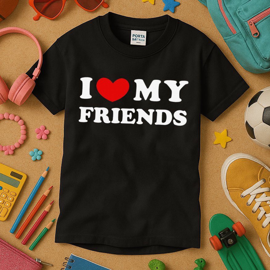 I Love My Friends I Heart My Friends Kids T-Shirt