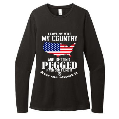 I Love My Wife My Country And Getting Pegged Womens CVC Long Sleeve Shirt