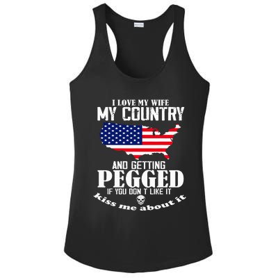 I Love My Wife My Country And Getting Pegged Ladies PosiCharge Competitor Racerback Tank