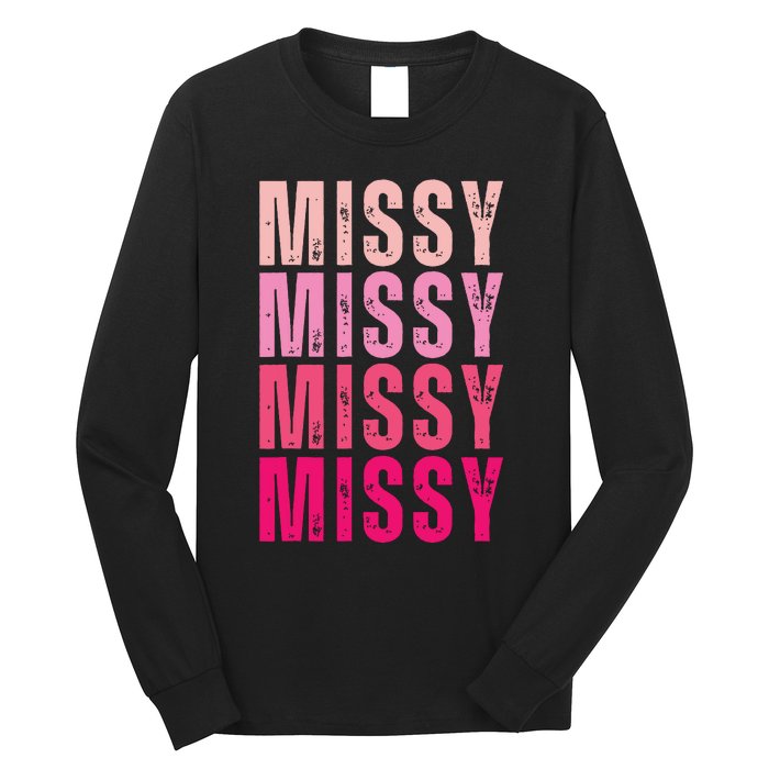 I Love Missy First Name Missy Vintage Long Sleeve Shirt