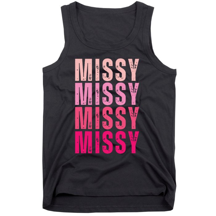 I Love Missy First Name Missy Vintage Tank Top