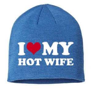 I Love My Hot Wife Gift Sustainable Beanie