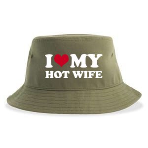 I Love My Hot Wife Gift Sustainable Bucket Hat