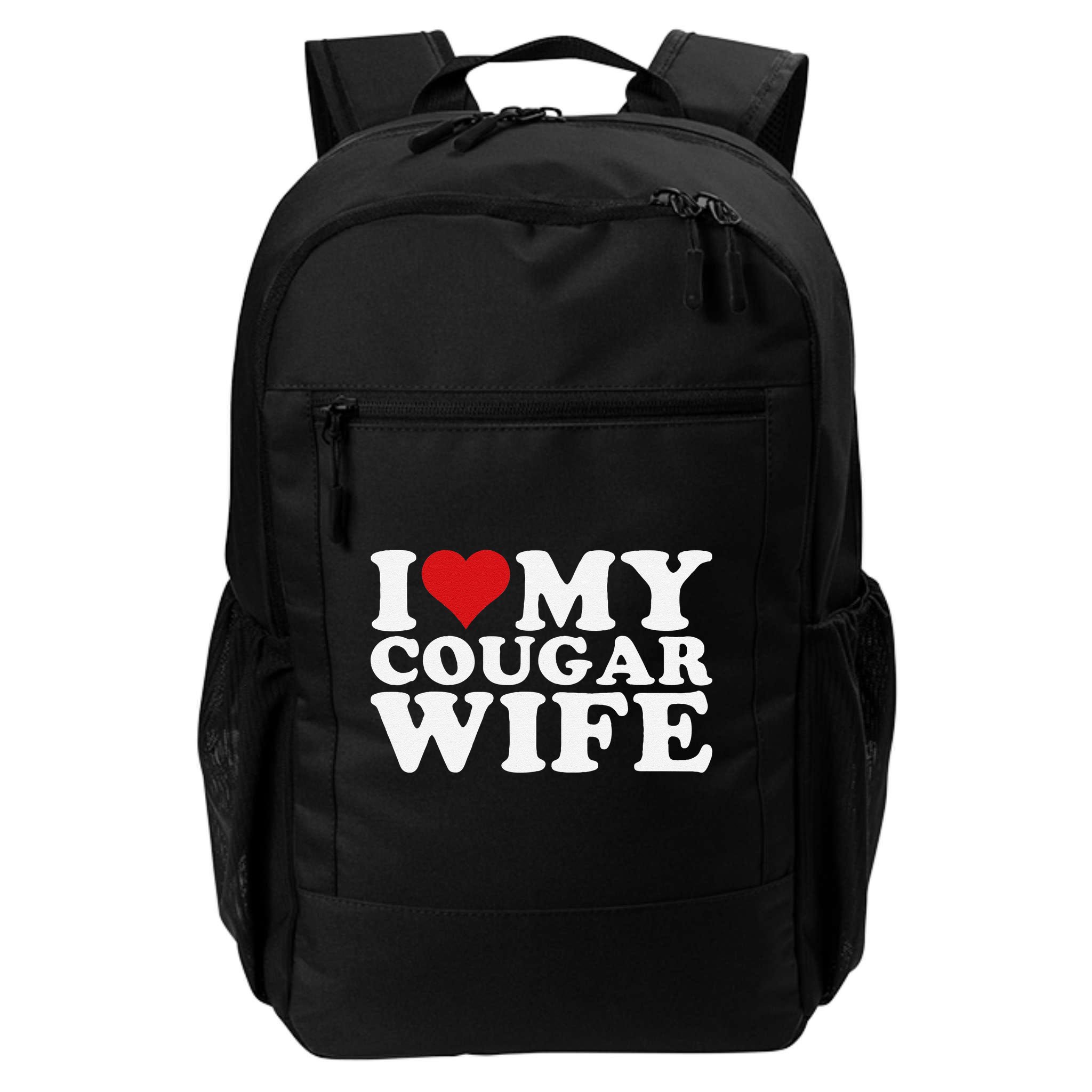 I Love My Cougar Wife I Heart My Cougar Wife Backpack