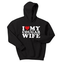 I Love My Cougar Wife I Heart My Cougar Wife Kids Hoodie