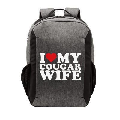 I Love My Cougar Wife I Heart My Cougar Wife Vector Backpack