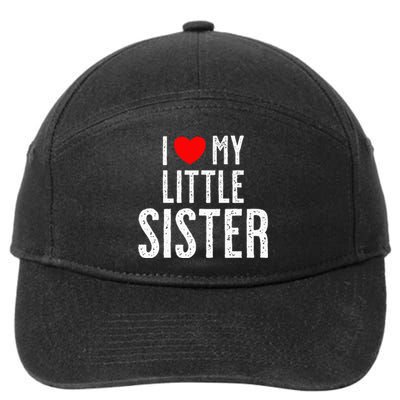 I Love My Little Sister 7-Panel Snapback Hat