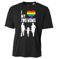 I Love My Two Moms LGBT Pride Proud LGBT Mom Cooling Performance Crew T-Shirt