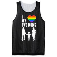 I Love My Two Moms LGBT Pride Proud LGBT Mom Mesh Reversible Basketball Jersey Tank