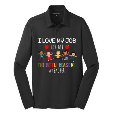 I Love My Job For All The Little Reasons Teacher Silk Touch Performance Long Sleeve Polo