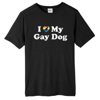 I Love My Gay Dog Heart Funny LGBT Pet Pride Proud Parent Tall Fusion ChromaSoft Performance T-Shirt