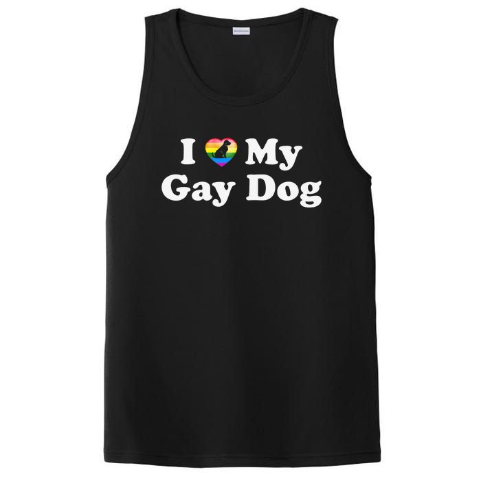 I Love My Gay Dog Heart Funny LGBT Pet Pride Proud Parent PosiCharge Competitor Tank