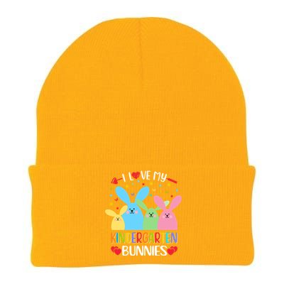 I Love My Kindergarden Bunnies Funny Teacher School Design Gift Knit Cap Winter Beanie