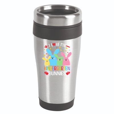 I Love My Kindergarden Bunnies Funny Teacher School Design Gift 16oz Travel Tumbler