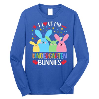 I Love My Kindergarden Bunnies Funny Teacher School Design Gift Long Sleeve Shirt