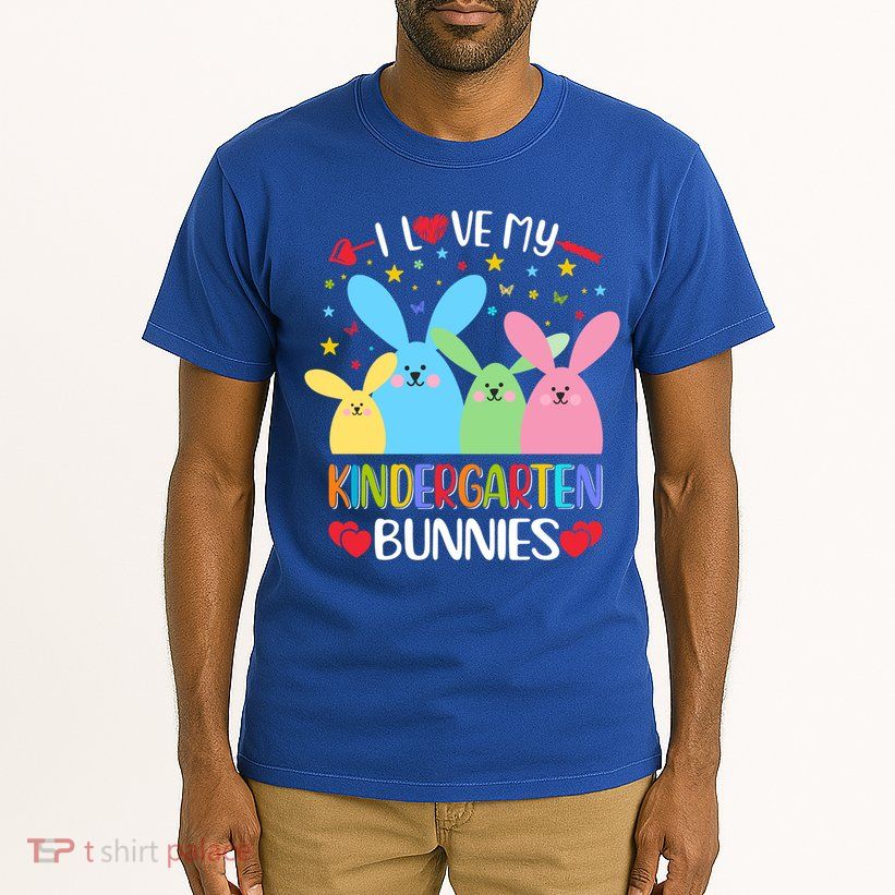 I Love My Kindergarden Bunnies Funny Teacher School Design Gift Tall T-Shirt