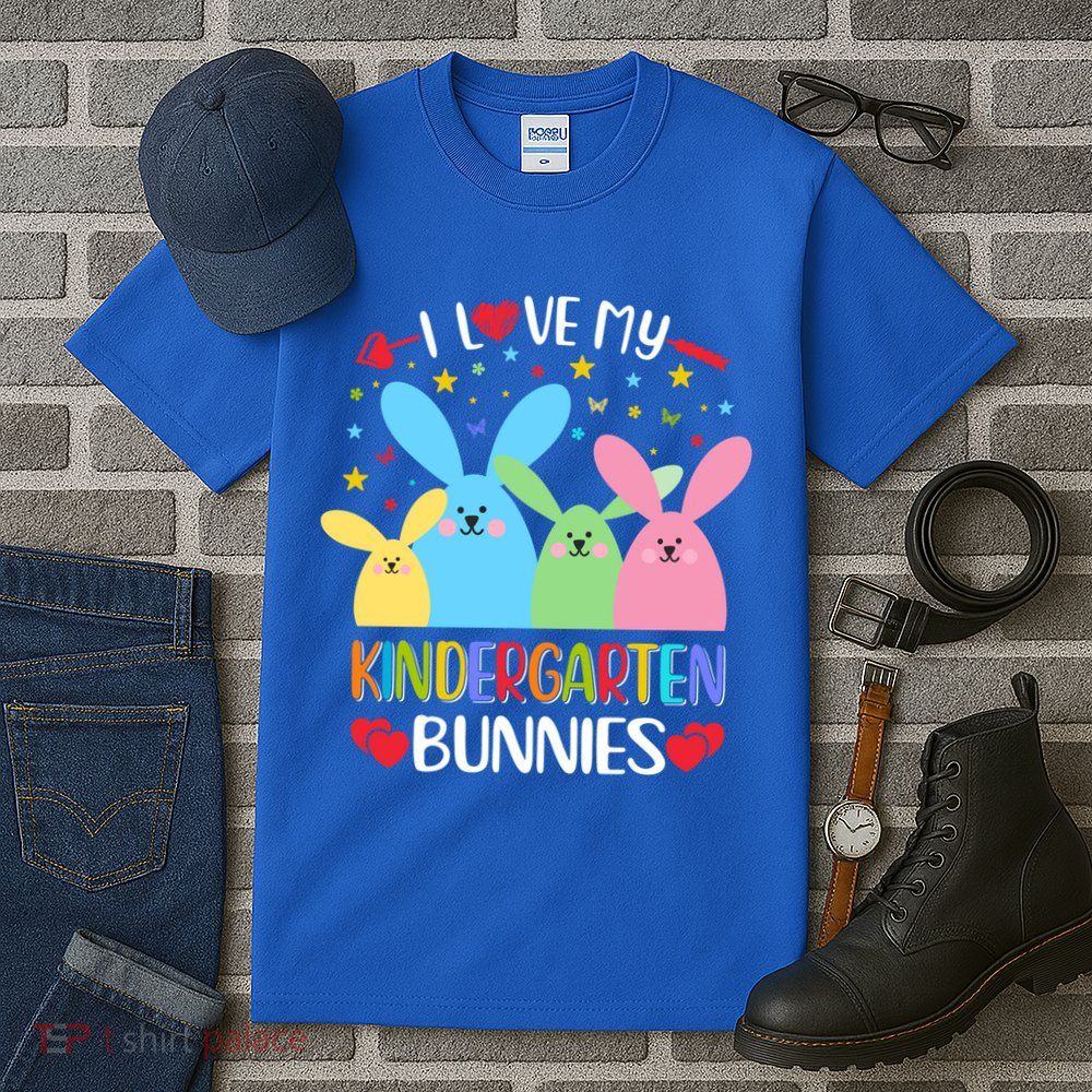 I Love My Kindergarden Bunnies Funny Teacher School Design Gift Tall T-Shirt