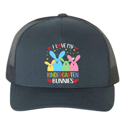 I Love My Kindergarden Bunnies Funny Teacher School Design Gift Yupoong Adult 5-Panel Trucker Hat