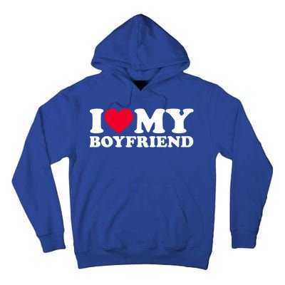 I Love My Boyfriend Gift I Heart My Boyfriend Gift Bf Gift Tall Hoodie