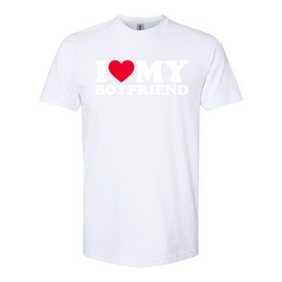 I Love My Boyfriend Gift I Heart My Boyfriend Gift Bf Gift Softstyle CVC T-Shirt