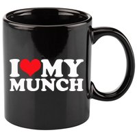 I Love My Munch I Heart My Munch For Munching Lover 11oz C Handle Ceramic Mug