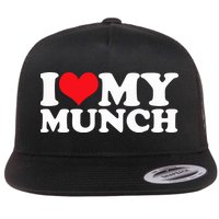 I Love My Munch I Heart My Munch For Munching Lover Flat Bill Trucker Hat