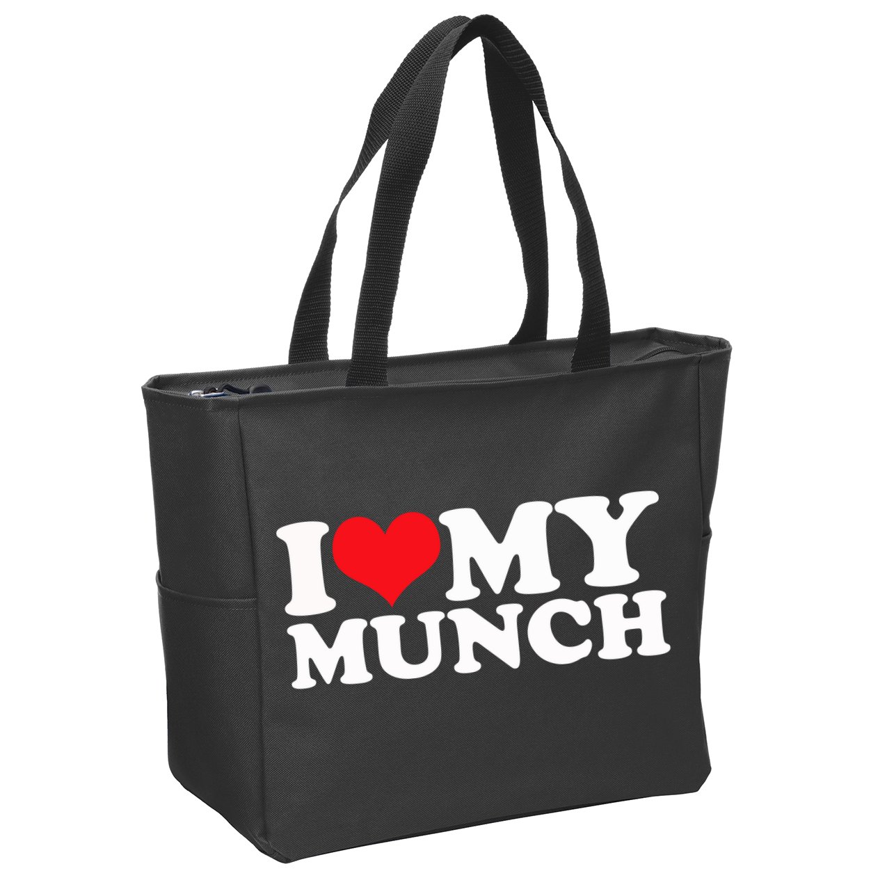 I Love My Munch I Heart My Munch For Munching Lover Zip Tote Bag