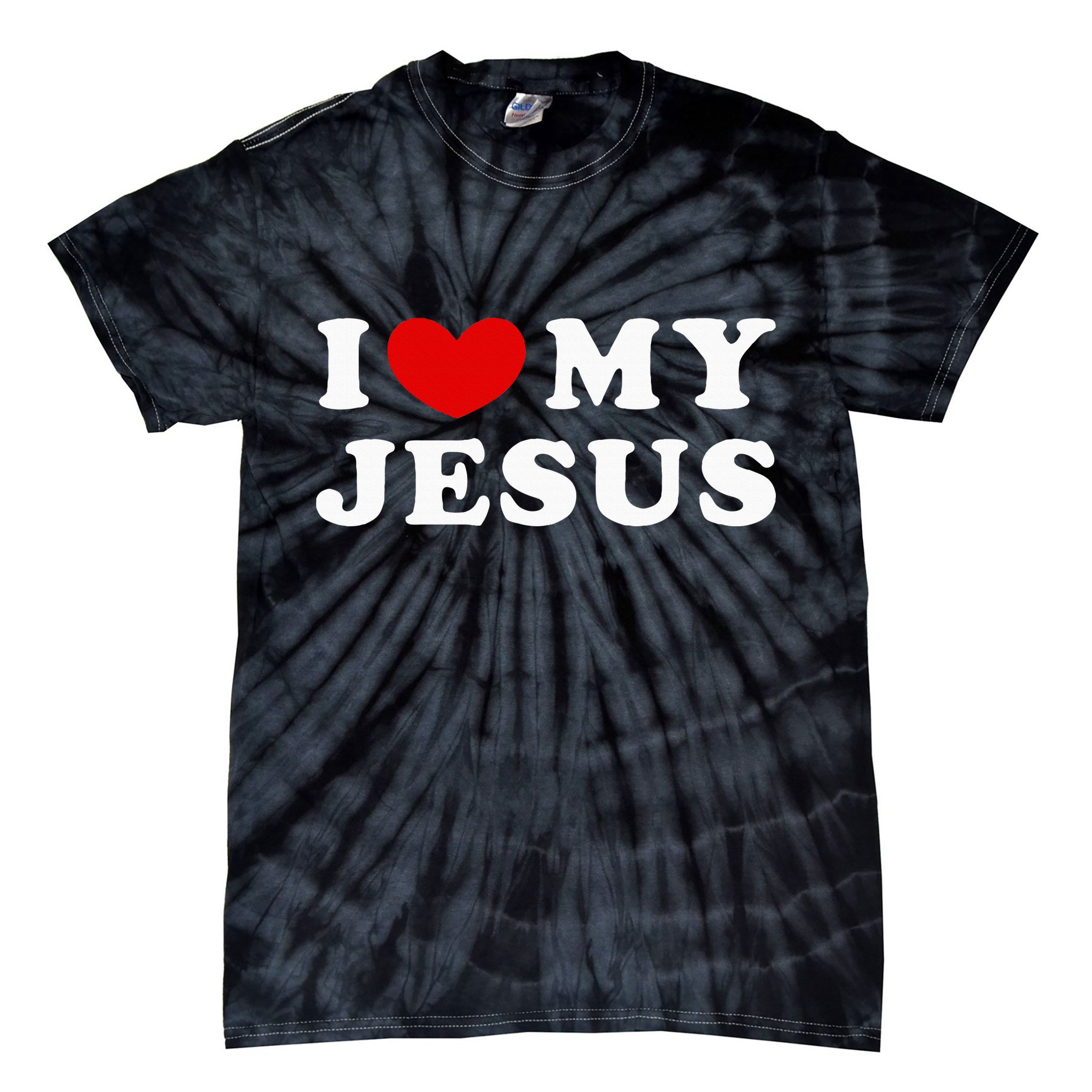 I Love My Jesus I Heart My Jesus Tie-Dye T-Shirt
