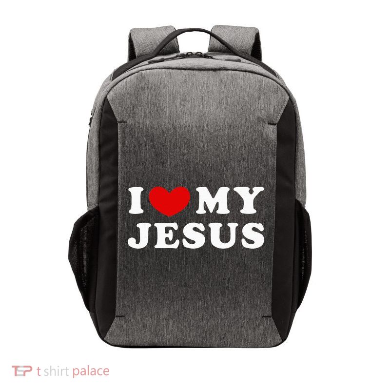 I Love My Jesus I Heart My Jesus Vector Backpack