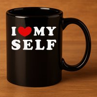 I Love Myself I Heart Myself 11oz C Handle Ceramic Mug