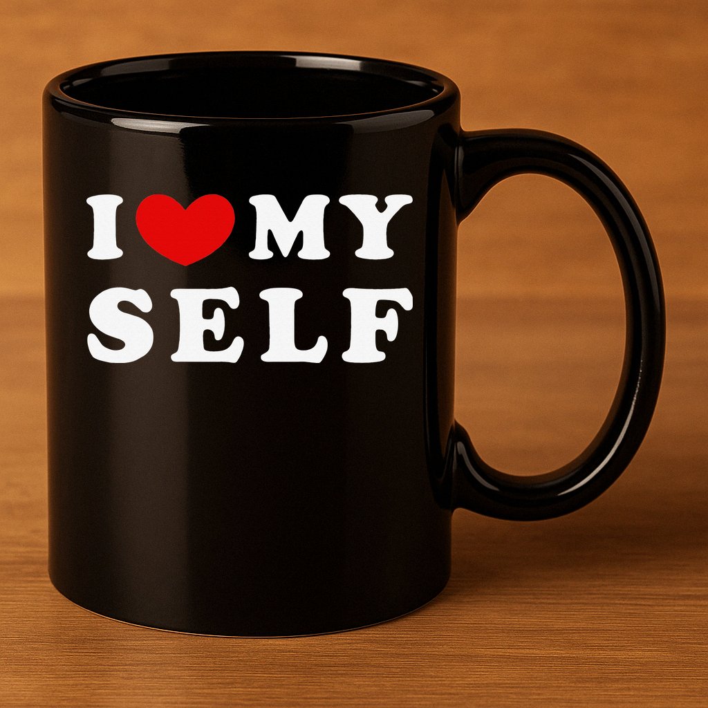 I Love Myself I Heart Myself 11oz C Handle Ceramic Mug